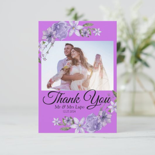 Scripturenhochzeit Danke-Karte Dankeskarte (Stehend Vorderseite)