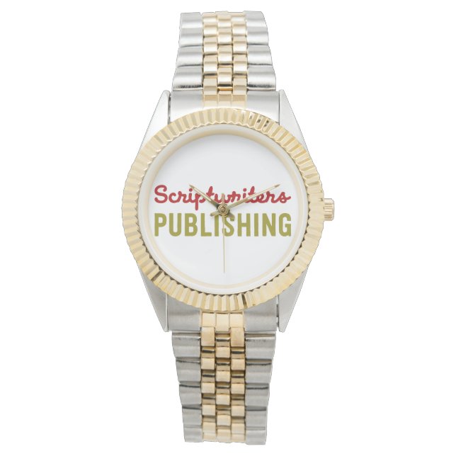 Scriptwriter Publishing Red/Gold Watch Armbanduhr (Vorderseite)