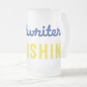 Scriptwriters, die Blau/Goldbier-Tasse Mattglas Bierglas (VorderseiteRechts)