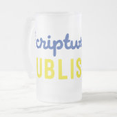 Scriptwriters, die Blau/Goldbier-Tasse Mattglas Bierglas (Vorderseite Links)