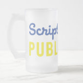 Scriptwriters, die Blau/Goldbier-Tasse Mattglas Bierglas (Links)