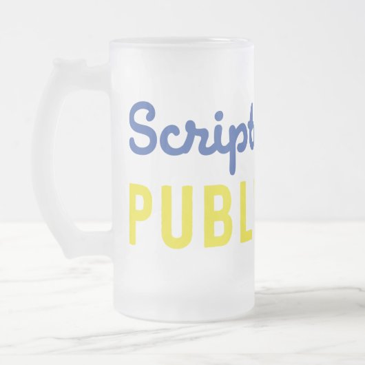 Scriptwriters, die Blau/Goldbier-Tasse Mattglas Bierglas (Links)