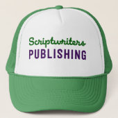 Scriptwriters, die Maschen-grünen/lila Hut Truckerkappe (Vorderseite)