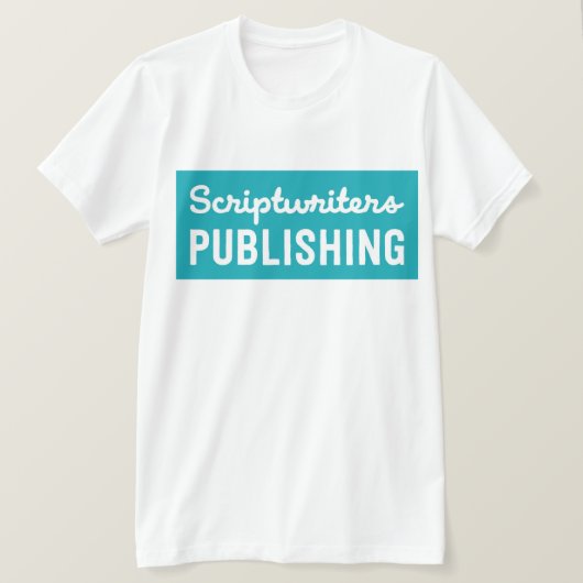 Scriptwriters-Körper-Aqua T-Shirt (Design vorne)