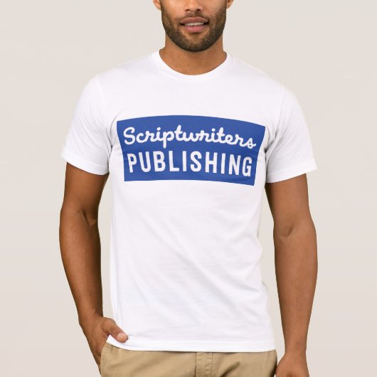 Scriptwriters-Körper-Königsblau T-Shirt (Vorderseite)