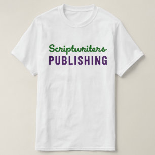 Scriptwriters-Veröffentlichengrüne/lila T T-Shirt