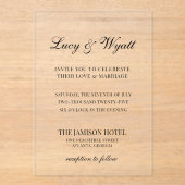 Scripty Black & White Modern Wedding Einladung (Vorderseite)