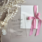 Scripty Black & White Modern Wedding Einladung