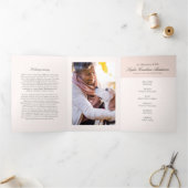 Scripty Celebration of Life Program Dreifach Gefaltete Einladung (Innenseite)