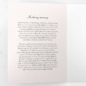 Scripty Celebration of Life Program Dreifach Gefaltete Einladung (Innen Erste Seite)