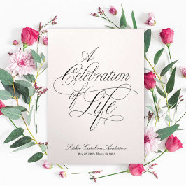 Scripty Celebration of Life Program Dreifach Gefaltete Einladung