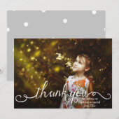 Scripty danken Ihnen Fotokarte Dankeskarte (Vorne/Hinten)