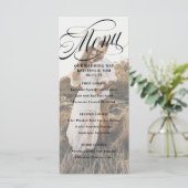 Scripty Foto Wedding Day Menu Programm (Stehend Vorderseite)