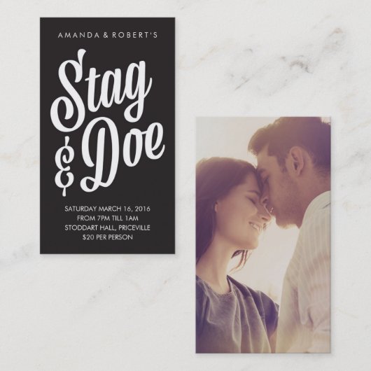 Scripty Stag & Doe Ticket (Vorne/Hinten)