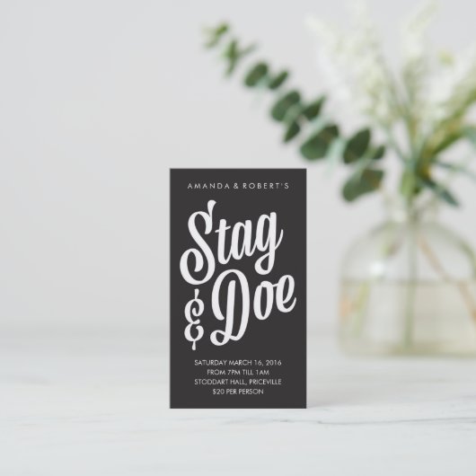 Scripty Stag & Doe Ticket (Stehend Vorderseite)