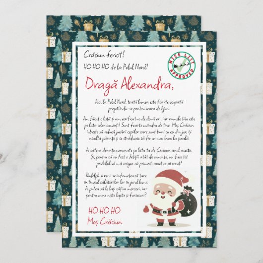 Scrisoare de la Polul nord Einladung (Vorne/Hinten)