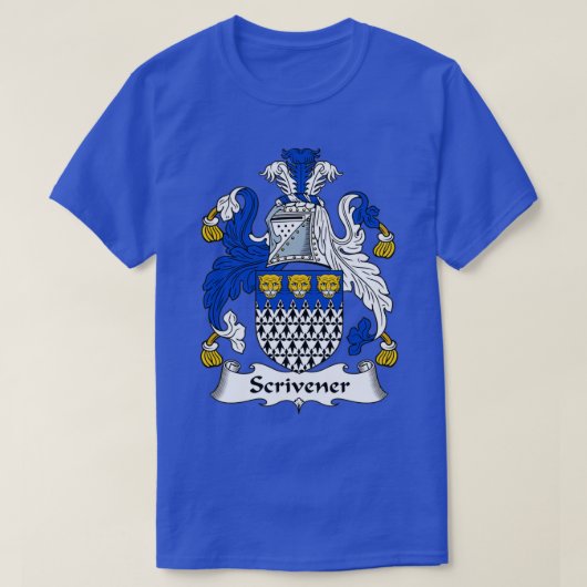 Scrivener Coat of Arms Familienwappen T-Shirt (Design vorne)