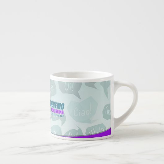 Scriveremo Logo und Hintergrund Espressotasse (Rechts)