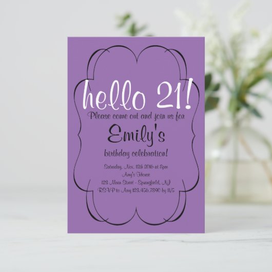 Scroll Birthday Einladung (Stehend Vorderseite)