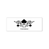 Scroll Black Spades Thunder_Cove im Tattoo-Stil Gummistempel (Stempel)