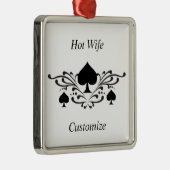 Scroll Black Spades Thunder_Cove im Tattoo-Stil Ornament Aus Metall (Rechts)