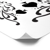 Scroll Black Spades Thunder_Cove im Tattoo-Stil Poster (Ecke)
