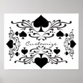 Scroll Black Spades Thunder_Cove im Tattoo-Stil Poster (Vorne)