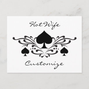 Scroll Black Spades Thunder_Cove im Tattoo-Stil Postkarte