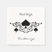 Scroll Black Spades Thunder_Cove im Tattoo-Stil Serviette (Vorderseite)