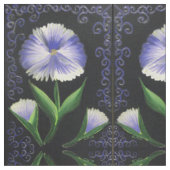 Scroll & Blue Blume 56" Combed Baumwollstoff Stoff (Nahaufnahme)
