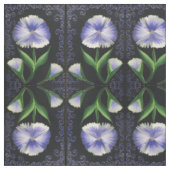 Scroll & Blue Blume 56" Combed Baumwollstoff Stoff (Muster)