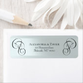 Scroll Calligraphy Adressetiketten - Silber (Insitu)