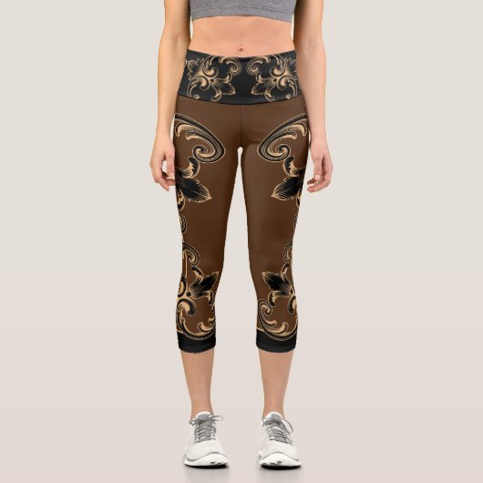 Scroll Capri Leggings (Vorderseite)