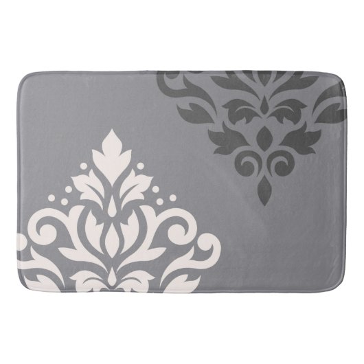 Scroll Damask Art I Cream & Gran Badematte (Vorderseite)