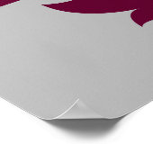 Scroll Damask Art I Plum Pink Grau Poster (Ecke)