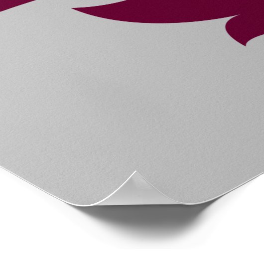 Scroll Damask Art I Plum Pink Grau Poster (Ecke)