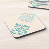 Scroll Damask Art I Tees on Cream Getränkeuntersetzer (Linke Seite)