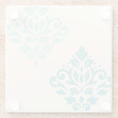 Scroll Damask Art I Tees on Cream Glasuntersetzer (Rückseite)