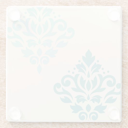 Scroll Damask Art I Tees on Cream Glasuntersetzer (Rückseite)
