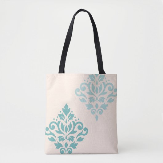 Scroll Damask Art I Tees on Cream Tasche (Vorderseite)