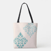 Scroll Damask Art I Tees on Cream Tasche (Rückseite)