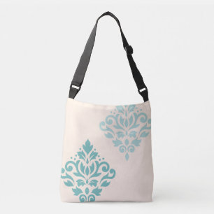 Scroll Damask Art I Tees on Cream Tragetaschen Mit Langen Trägern