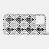 Scroll Damask Big Pattern Schwarz Weiß Case-Mate iPhone Hülle (Rückseite (Horizontal))