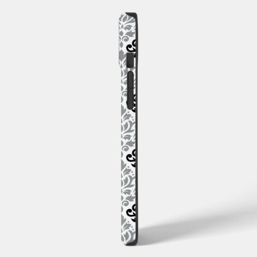 Scroll Damask Big Pattern Schwarz Weiß Case-Mate iPhone Hülle (Rückseite / Links)