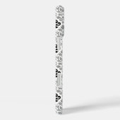 Scroll Damask Big Pattern Schwarz Weiß Case-Mate iPhone Hülle (Rückseite / Rechts)