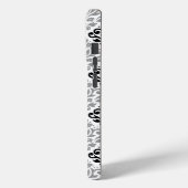 Scroll Damask Big Pattern Schwarz Weiß Case-Mate iPhone Hülle (Rückseite / Links)