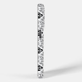 Scroll Damask Big Pattern Schwarz Weiß Case-Mate iPhone Hülle (Rückseite / Rechts)