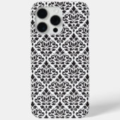 Scroll Damask Black on White Pattern Case-Mate iPhone Hülle (Rückseite)