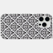 Scroll Damask Black on White Pattern Case-Mate iPhone Hülle (Rückseite (Horizontal))