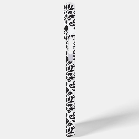 Scroll Damask Black on White Pattern Case-Mate iPhone Hülle (Rückseite / Links)